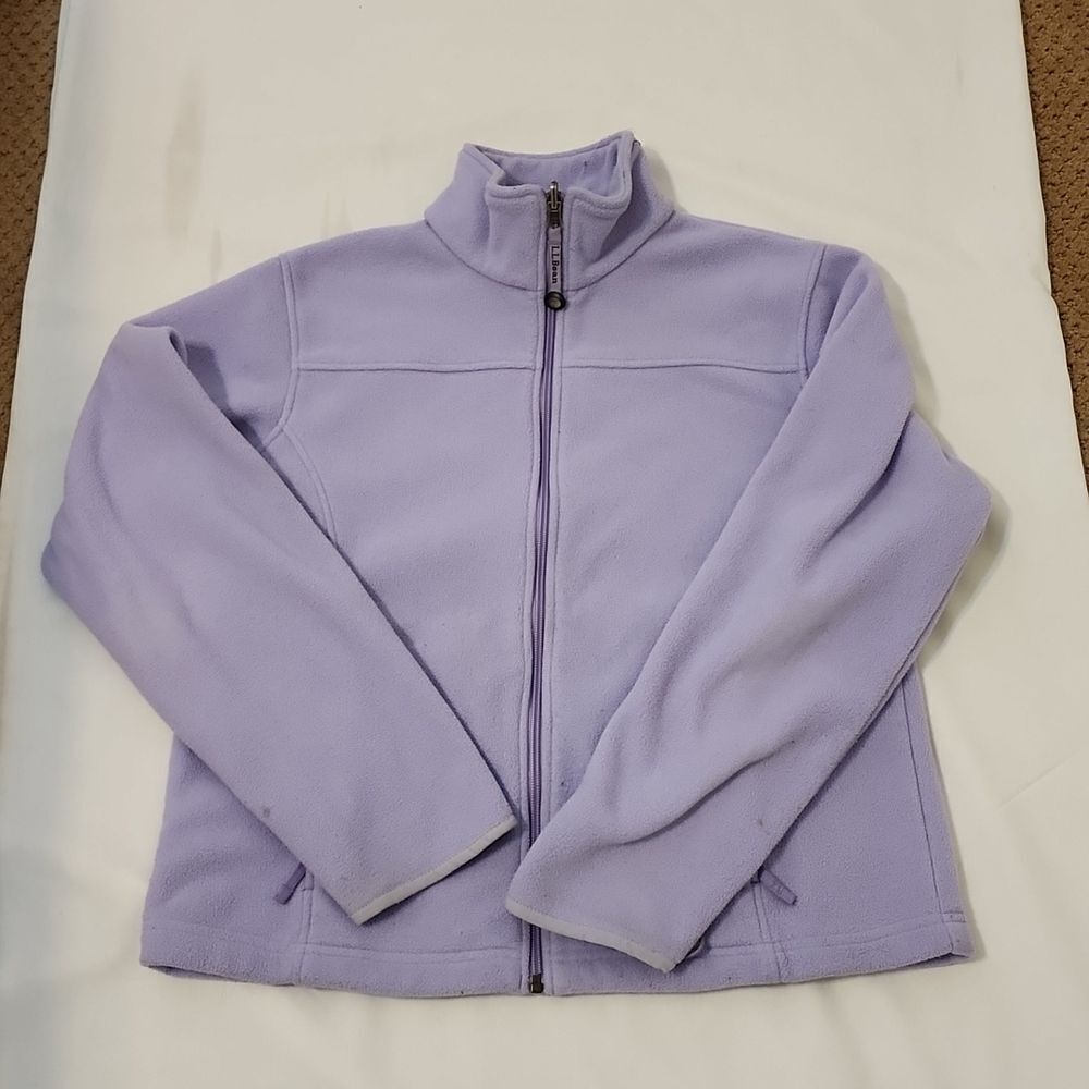 L.L. Bean Women's Size M Softshell Jacket  Full Zip Front Lilac Nylon/Spandex